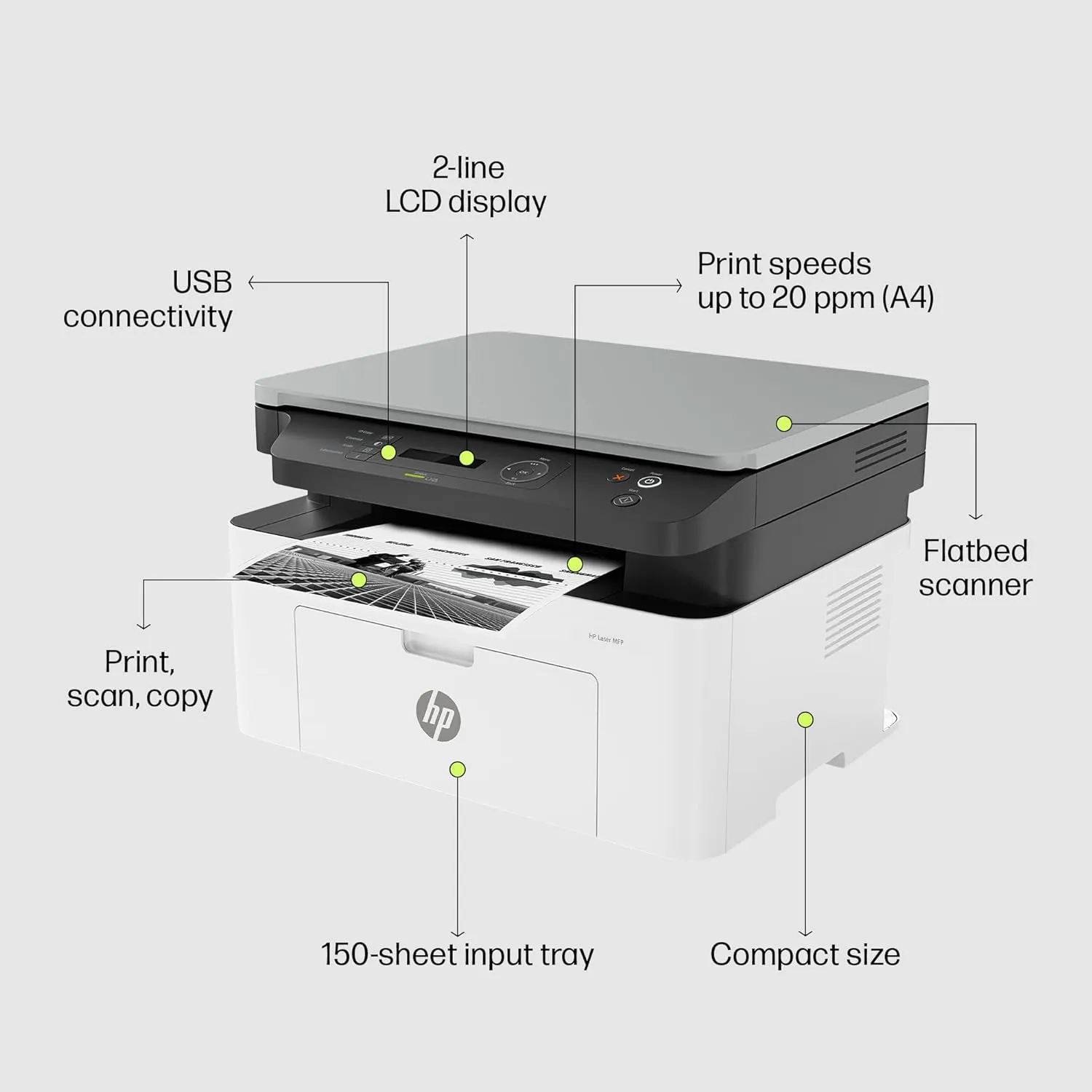 HP Laser Printer MFP 1188A A4 Multi Function view 2